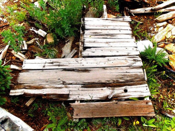 Part of a "false front" to an old building