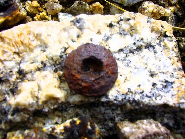 Steel button from a miner's coat
